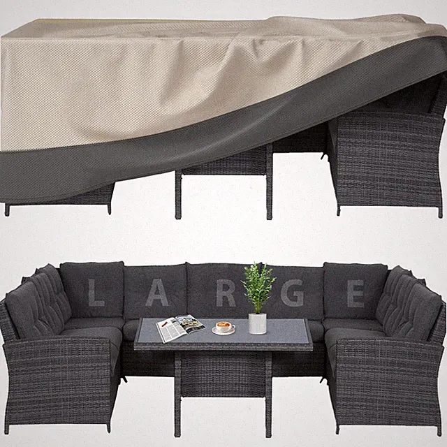KIKCOIN Outdoor Patio Furniture Covers Waterproof, Heavy Duty, 126x84x28 in