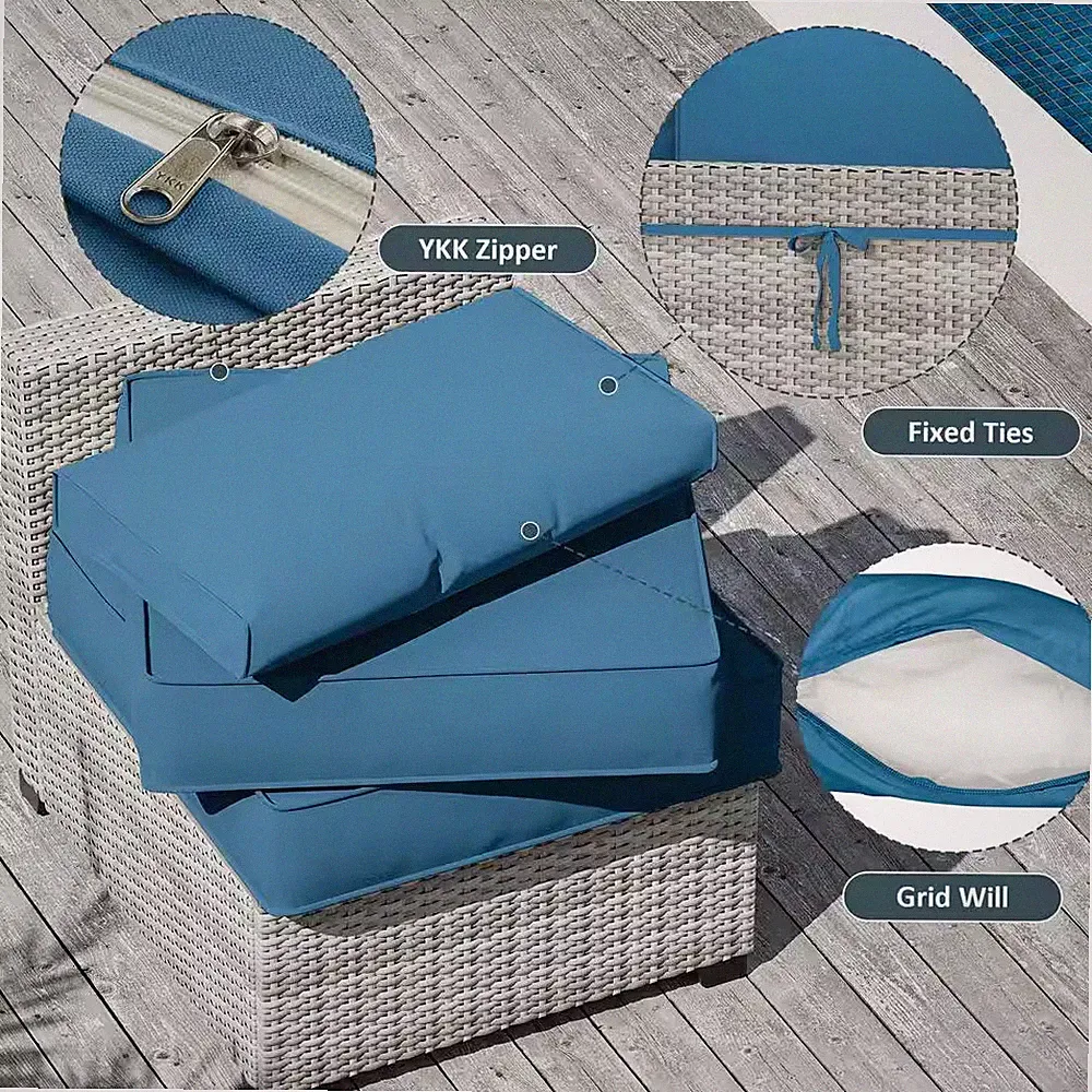 Kimunuk 14-Piece Outdoor Sectional Cushion Replacement Set, 26 X 26 X 5 In. Deep