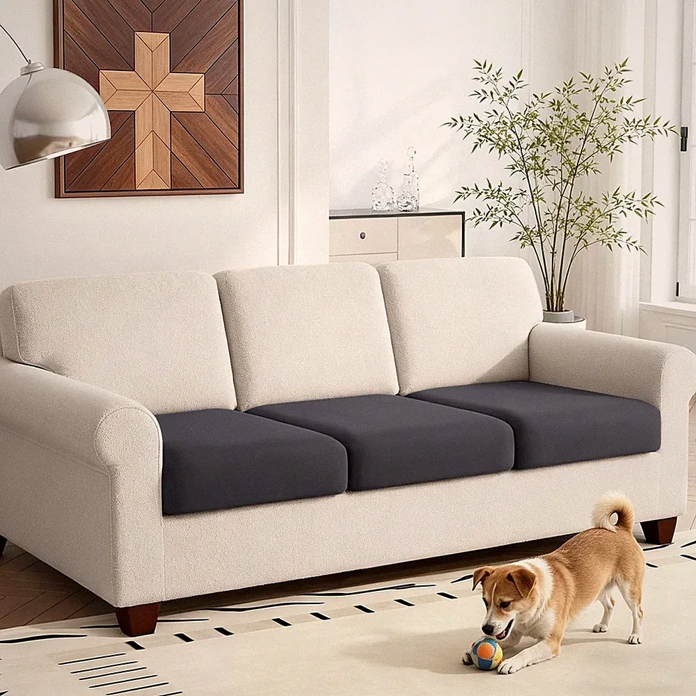 KinCam Couch Cushion Covers, Stretch Sectional Couch Covers Sofa Cushion for...