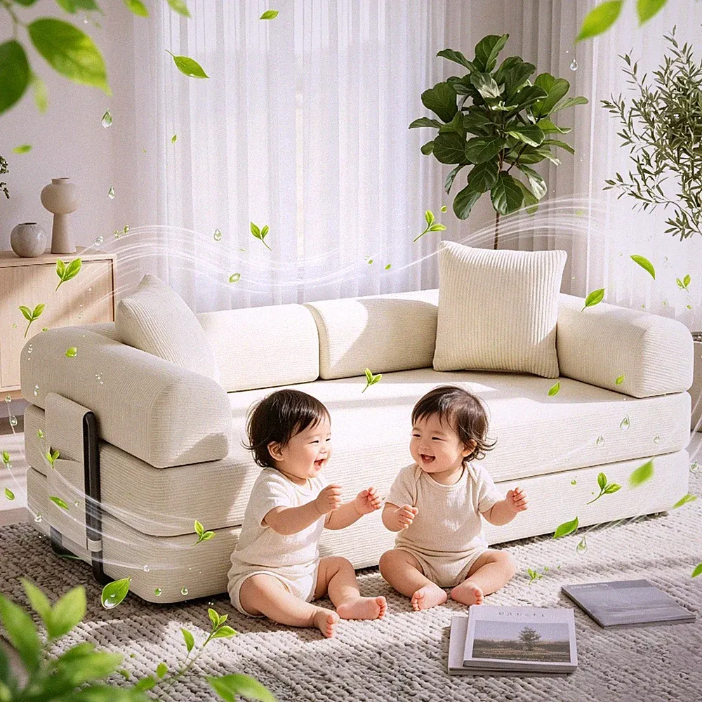 King Size Sofa Bed Couch Sleeper Convertible Fold-Out Bed Couch With Side Pocket