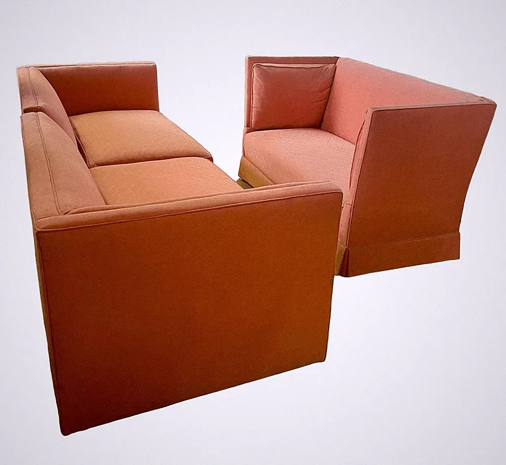Knole Drop Arm Settee Modular Sofa Sectional Set Mid Century Vintage