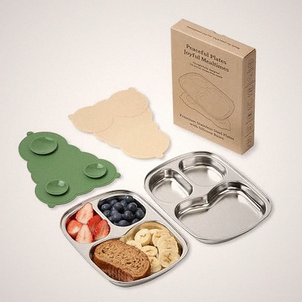 Stainless Steel Sectional Plates For Kids