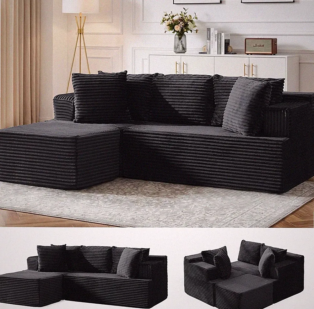 Korser 80" Cloud Modular Sectional Sofa with L-Shaped, Boneless Couches for Livi