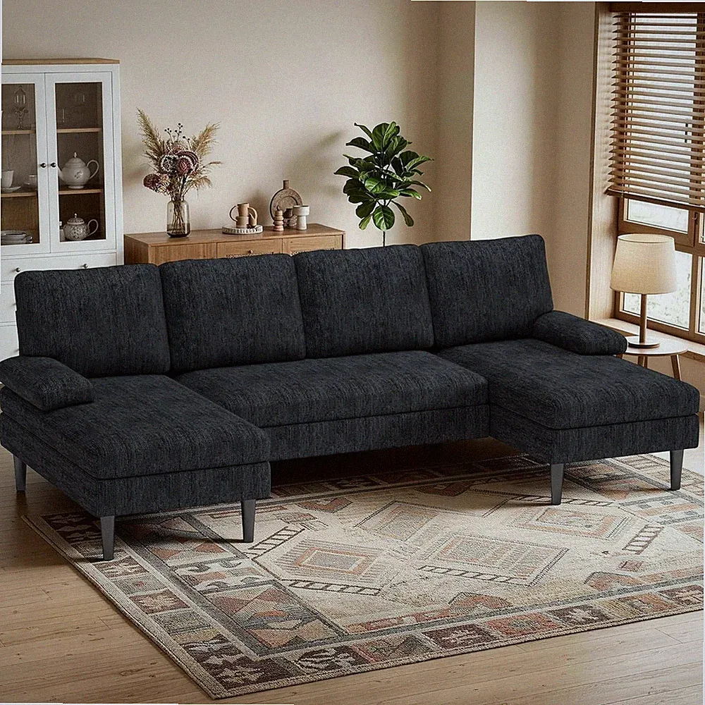 Korser U-Shaped Sectional Couches for Living Room, 101 Inch Modern Modular Sofa