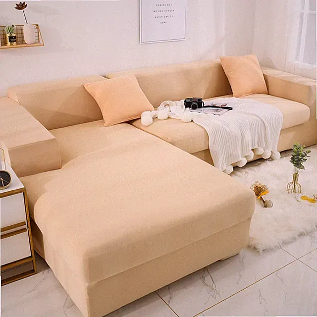 L-Shape Elastic Sofa Covers Slipcover Protector Stretch Sectional Settee Cover