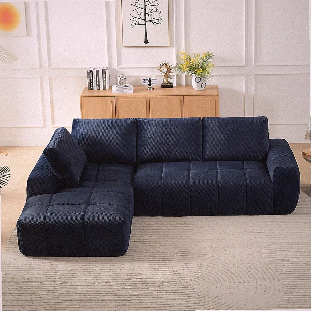 L-Shape Luxury Sectional Sofa Oversized Sofa,Comfy Sleeper Couch for Living Room