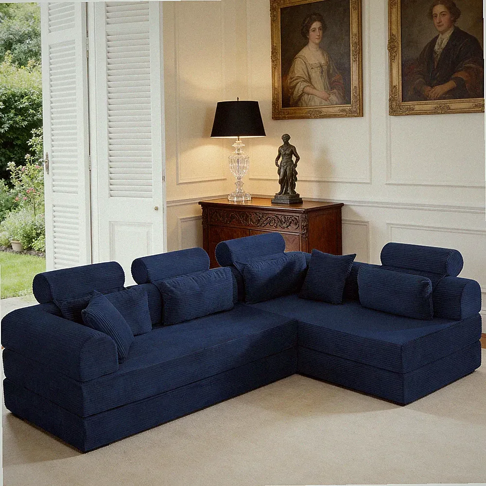 L shape Modular Sectional Sofa,Compressed Sectional Sofa Modern Minimalist