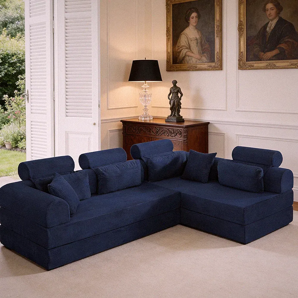 L shape Modular Sectional Sofa, Compressed Sectional Sofa Modern Minimalist