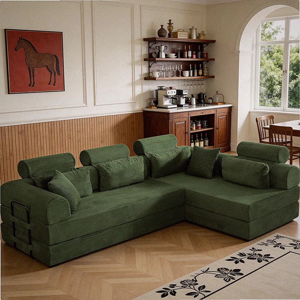 L shape Modular Sectional Sofa,Compressed Sectional Sofa Modern Minimalist S