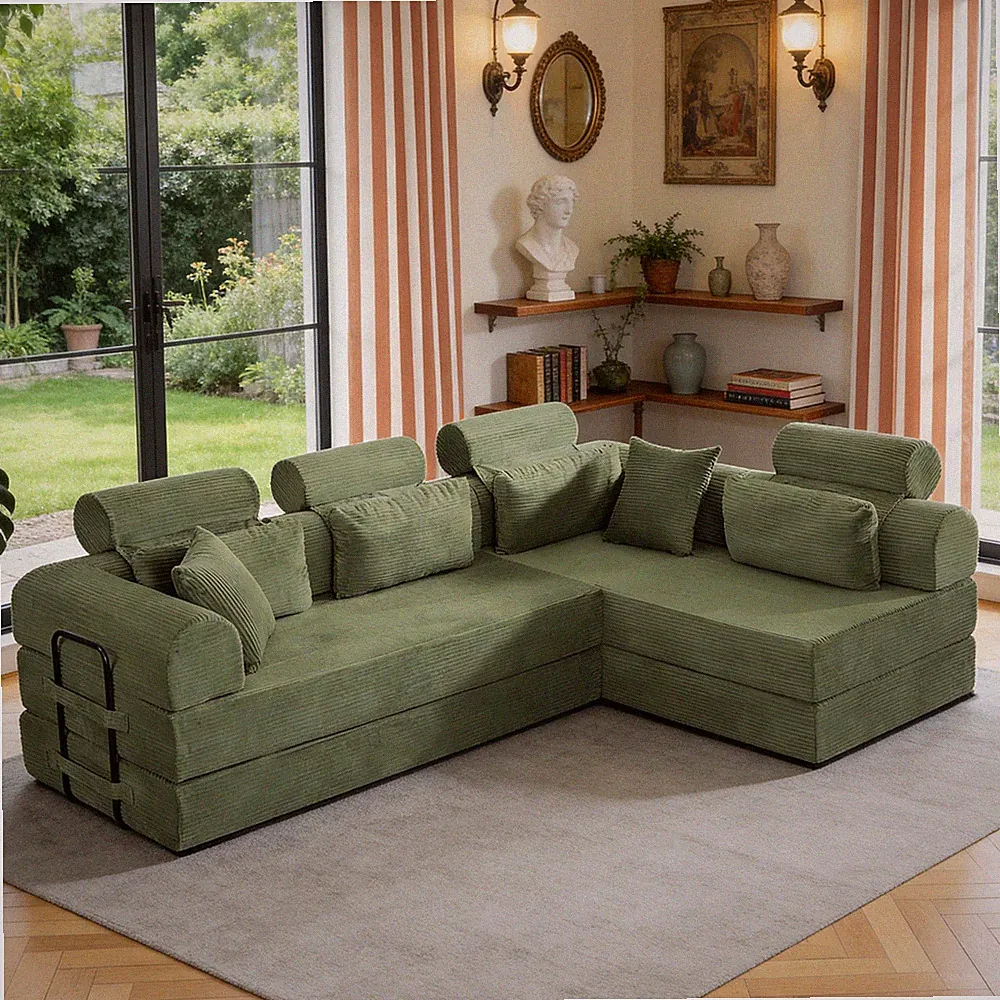 L shape Modular Sectional Sofa,Compressed Sectional Sofa Modern Minimalist St