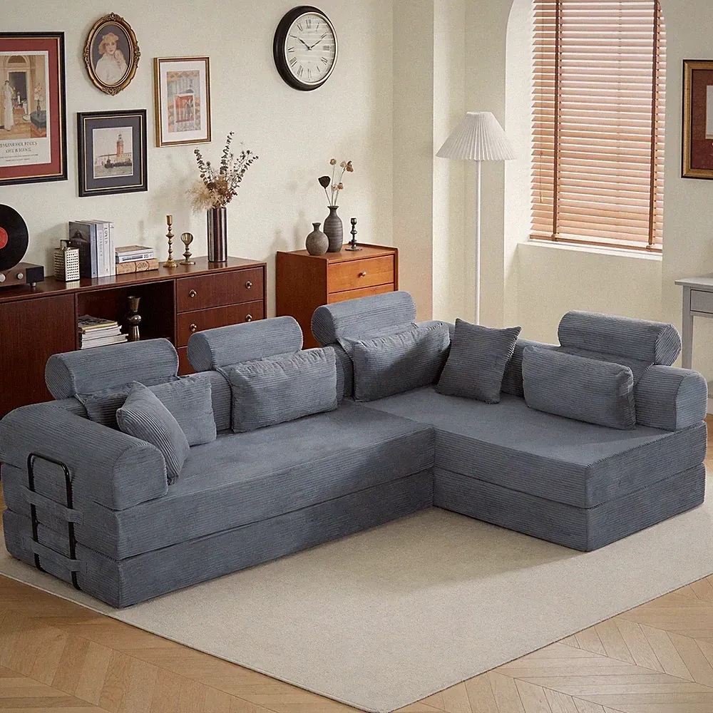 L shape Modular Sectional Sofa, Compressed Sectional Sofa Modern Minimalist St