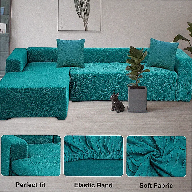 L Shape Sectional Corner Couch Sofa Cover 3+4 Seater Slipcover + 2 Pillowcovers