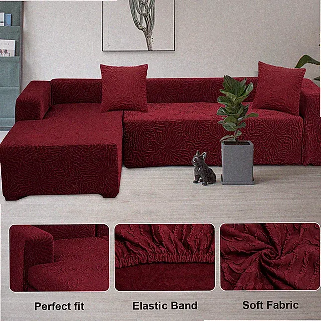 L Shape Sectional Corner Couch Sofa Cover 3+4 Seater Slipcover + 2 Pillowcovers