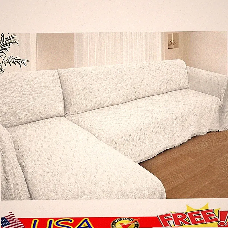 L Shape Sectional Sofa Cover Couch Protector Pet Friendly Washable 2PCS Durable