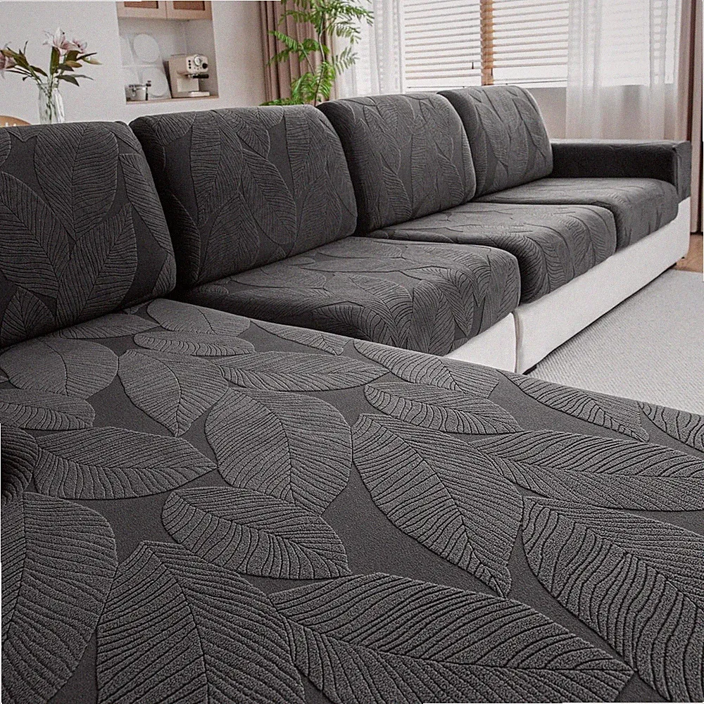 L Shape Sectional Sofa Cover, Washable Anti Slip Cover for Pets, Dark