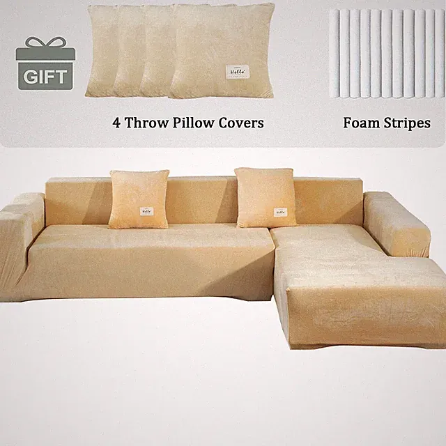 L Shape Sofa Covers 2 Piece 3+4 Seater Sectional Couch Slipcovers Protector
