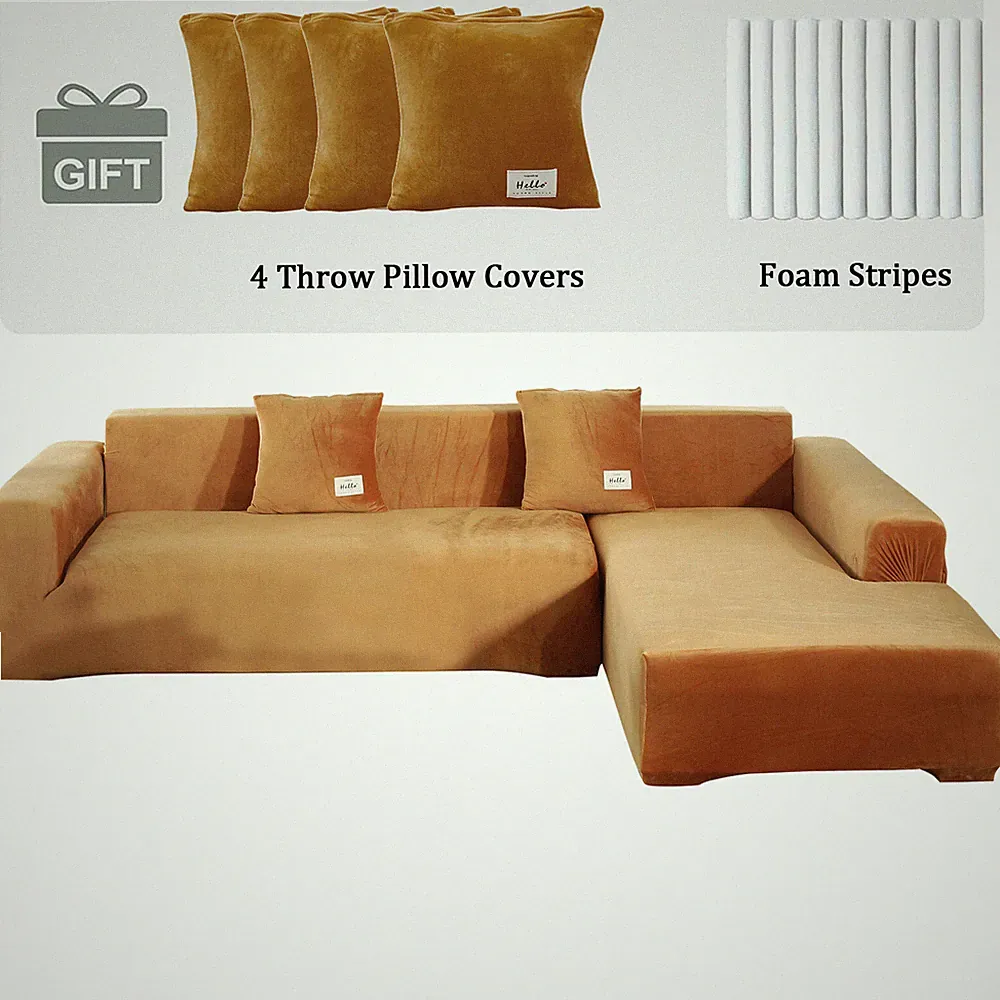 Orange Sectional Couch Covers