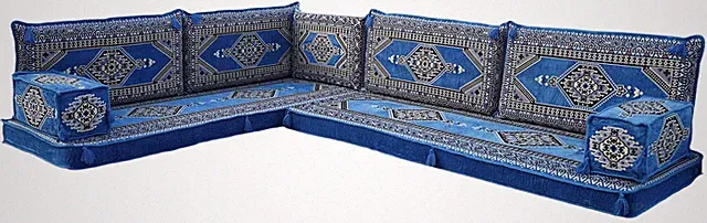 L Shaped Arabic Floor Cushions, Sectional Sofas, Arabic Majlis Set, Made Sofa