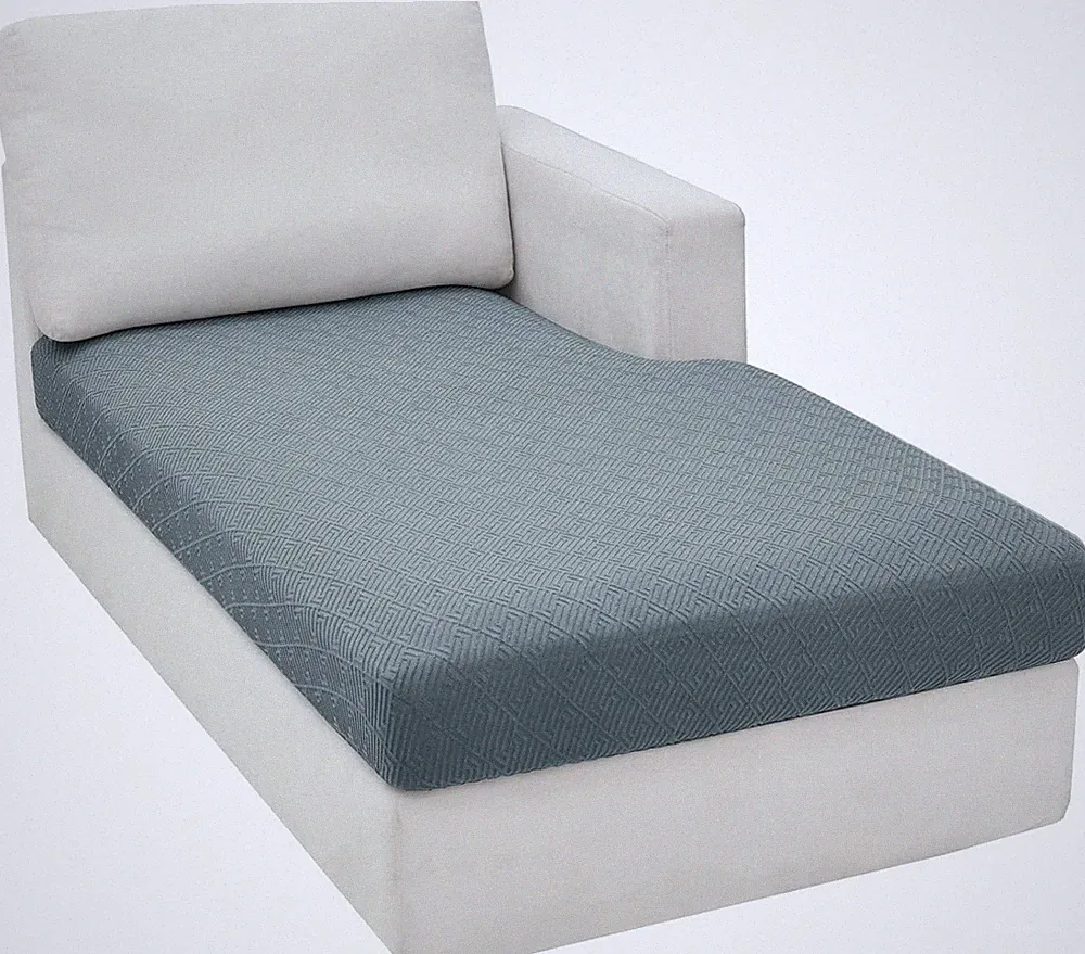 L-Shaped Chaise Cover, Furniture Protector, Elastic Bottom, Light