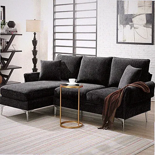 L-Shaped Convertible Sectional Sofa Couch w/ Chaise Modern Living Room Sofa Sets