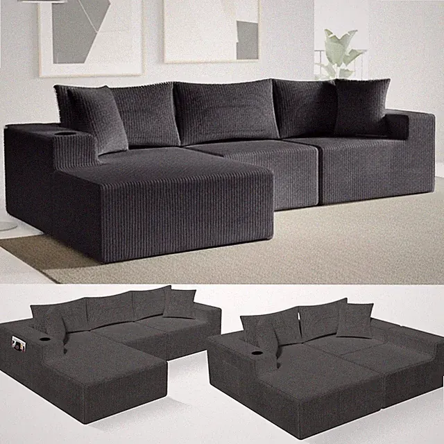 L-Shaped Plush Cloud Sectional Sofa for Ultimate Comfort & Style