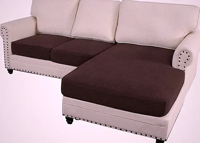 L-Shaped Sectional Couch Covers - 3 Piece Set for Left/Right Sofa, Chocolate