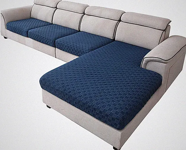 L-Shaped Sectional Couch Covers - 4-Piece Stretch Sofa Protector for Pets