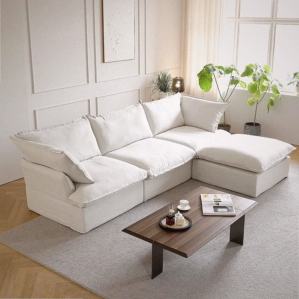 L-Shaped Sectional Couches, Comfy Modular Sectional Couch, Cushion Covers Remova