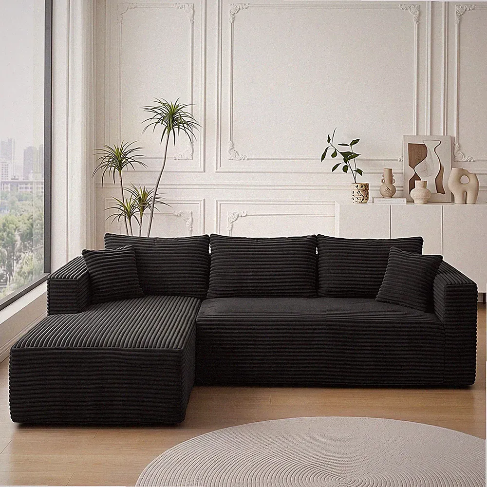 L-Shaped Sectional Sofa 105" with Chaise, Cloud Couch, Modern Modular
