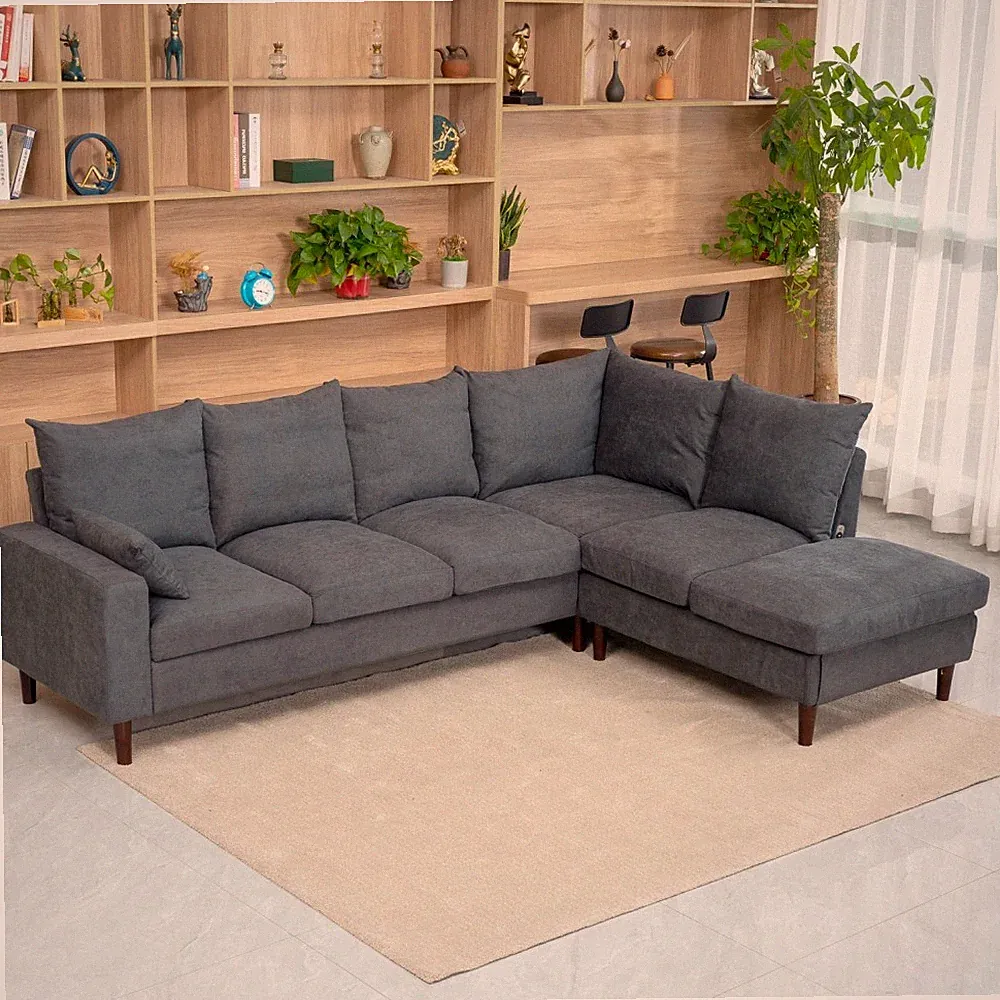L-Shaped Sectional Sofa Oversized Sofa Couch,Built-in USB Port Corner Chaise