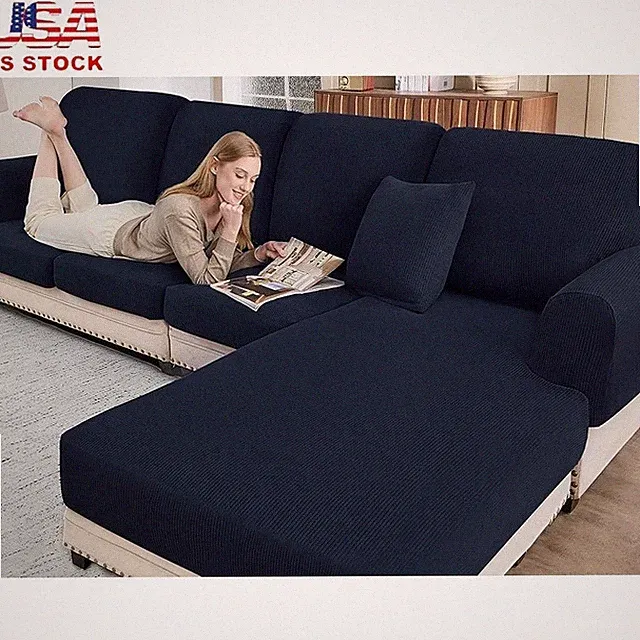 L Shaped Sofa Cover 3 Piece Set Protective Stretch Slipcover Sectional Couch New