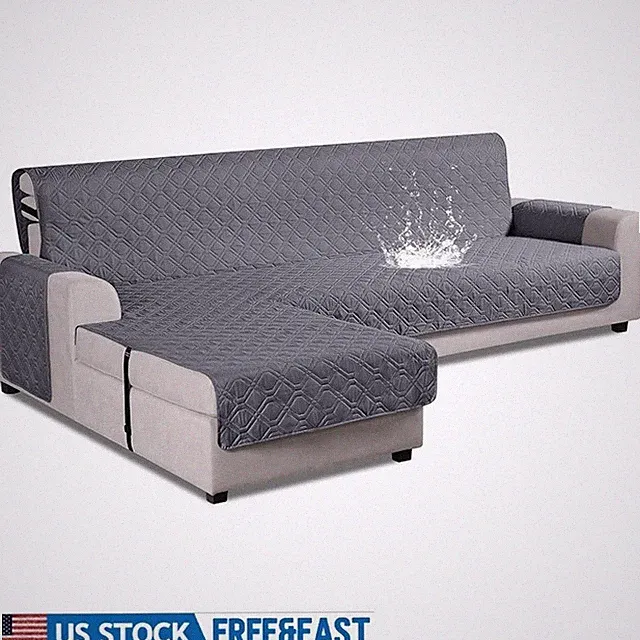 L Shaped Sofa Cover Waterproof Anti Slip Durable Pet Friendly Couch Cover New