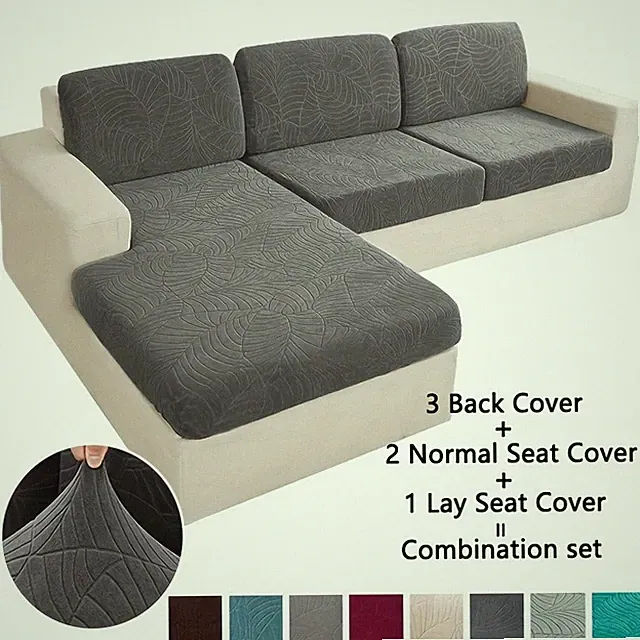 L-shaped sofa cushion cover, elastic washable sofa furniture protective cover