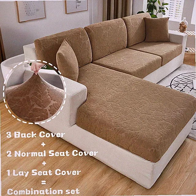 L-shaped sofa cushion cover, elastic washable sofa furniture protective cover