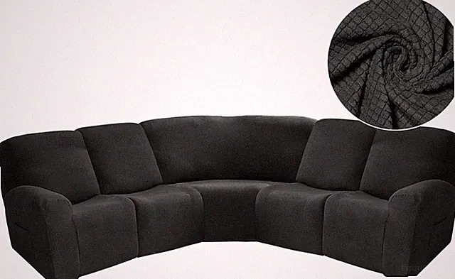 L Shaped Velvet Corner Sectional Cover Recliner Slipcover Protector Corner Piece
