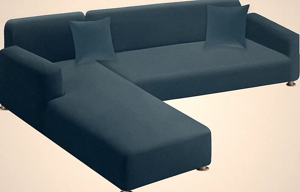 LA MEACK Sectional Couch Covers 2-Piece Softness L Shaped Sofa Cover Super St...