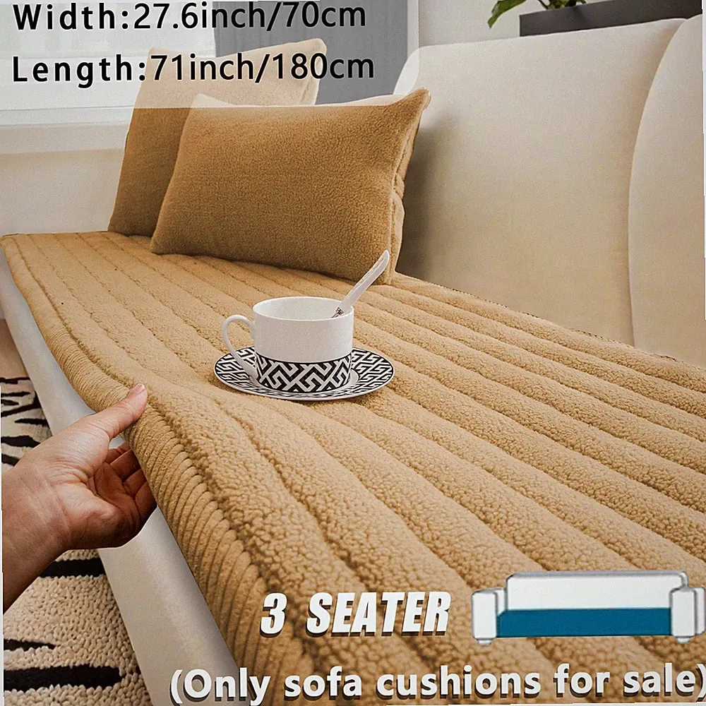 Lambskin super soft plush sofa cover, anti-slip sofa cover, protective cover