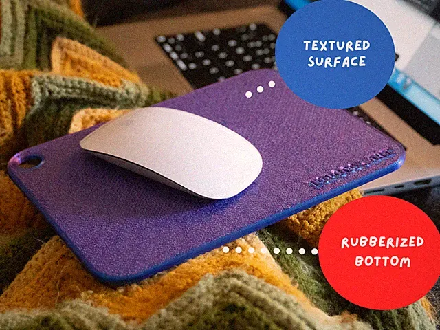 Lap Desk Mouse Pad 2 Pack Hard Surface for Couch Bed Sofa with Non-Slip Base