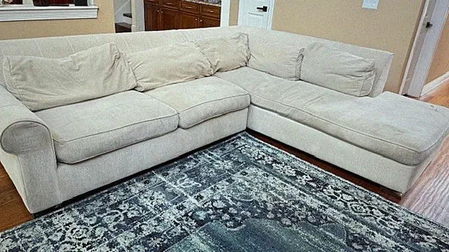 Large 2-Piece Sectional Sofa – Solid Build, Very Comfortable – Needs New Covers