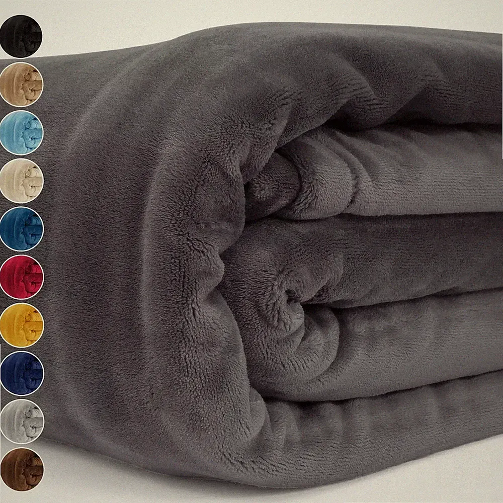 Large Faux Fur Fleece Blanket Soft Cozy Throw for Sofa Bed Couch Twin Queen King