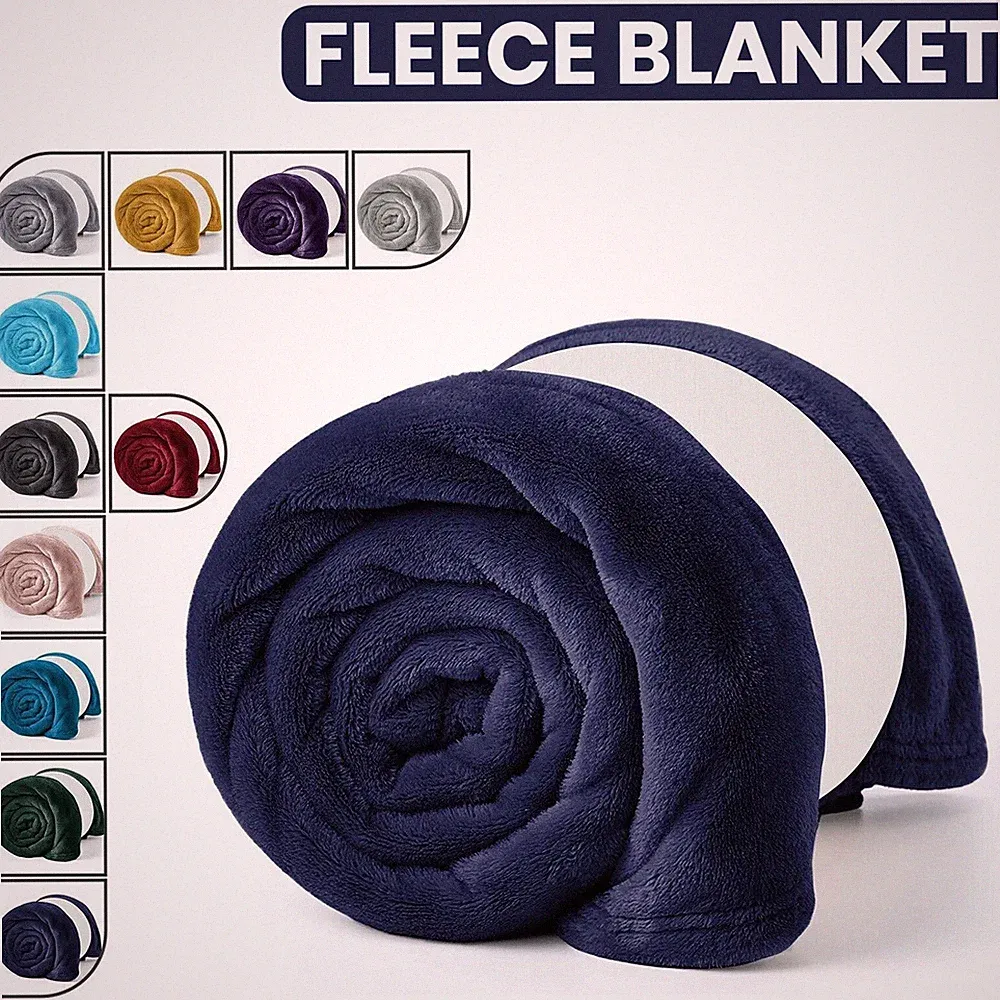 Large Faux Fur Fleece Blanket Ultra Soft Sofa Bed Mink Throw Twin and Queen Size