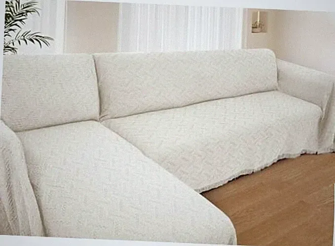Large Ivory Sectional Couch Covers for Sectional Sofas - L-Shaped