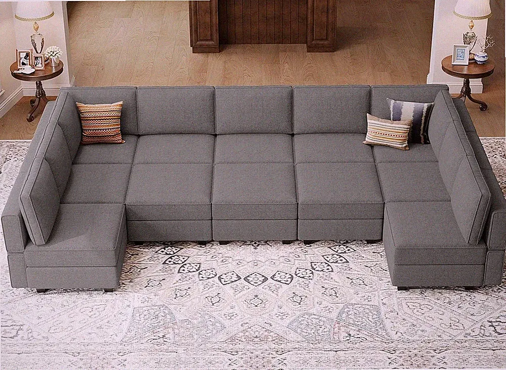 Large Modualr Sectional Sleeper Sofa Bed Oversized U Shaped Sectional Couch Set