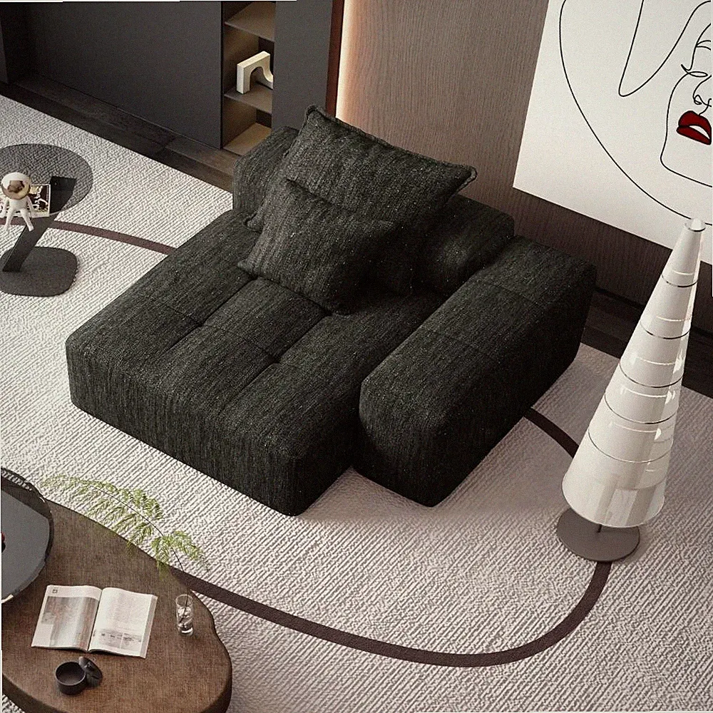 Large Modular Sectional Sofa - Tufted Chenille Fabric, Soft Cushions No Assembly