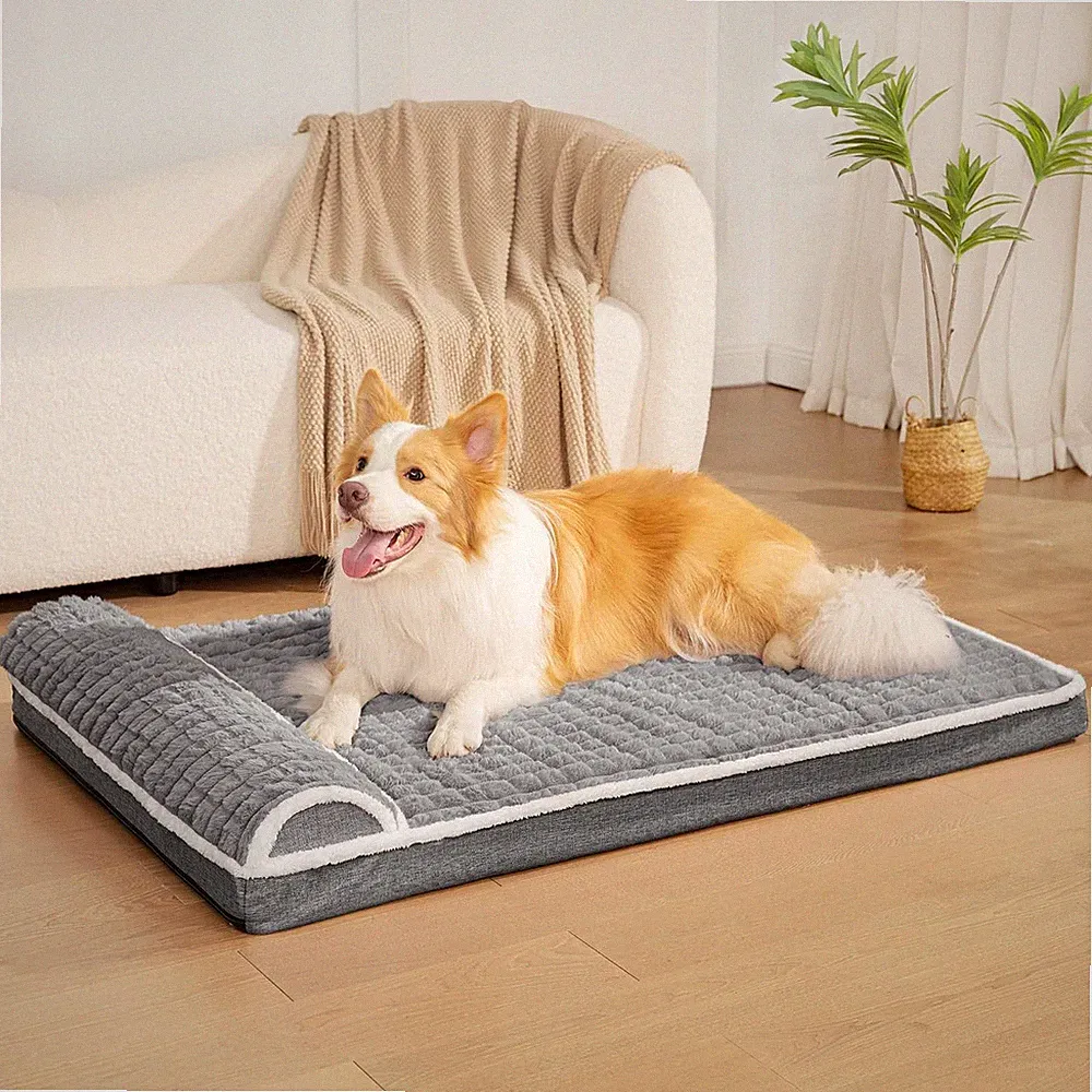 Large Orthopedic Dog Bed 42x28in Foam Pet Sofa Couch Waterproof Washable Mat