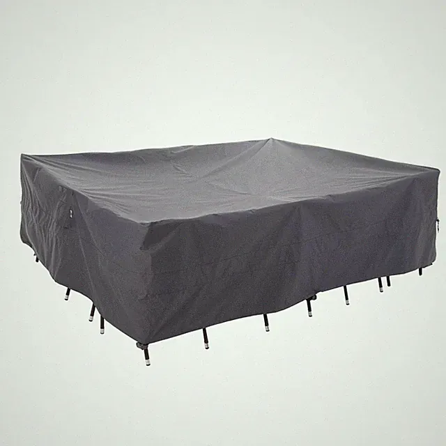 Large Rectangular Outdoor Sectional Furniture Set Cover Waterproof, Dining Ta...