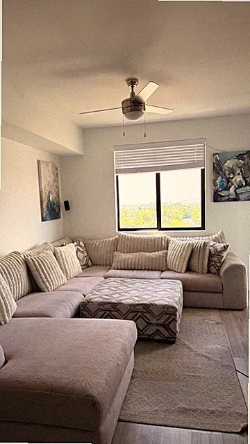 Large Sectional Sofa with Matching Ottoman