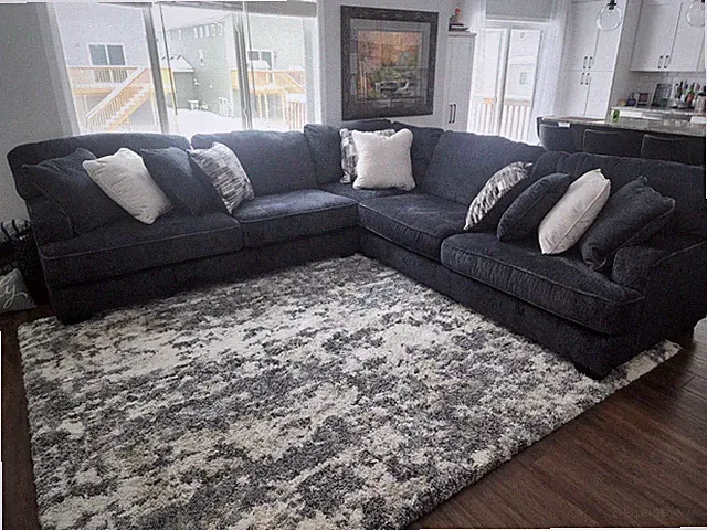 Large Sectional with a Large Ottoman