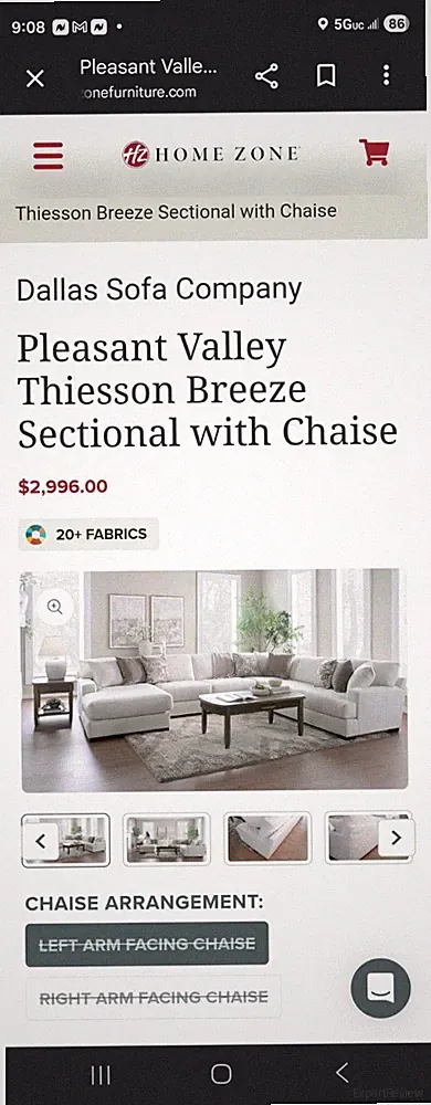 large U-Shaped sectional sofa with chaise as seen in photo