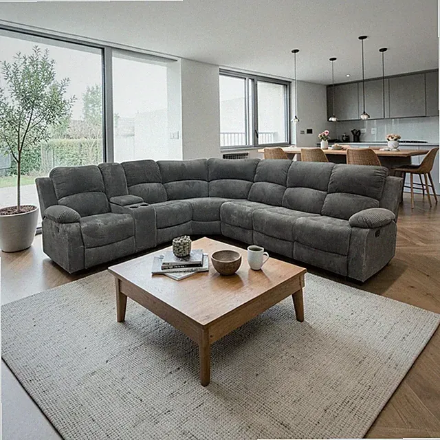 Latitude Run Karli 3-Piece Upholstered Living Room Reclining Sectional Sofa